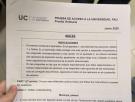 Esta pregunta del examen de Inglés en la PAU de Cantabria es de no creer: "Nos va a subir la media a todos"